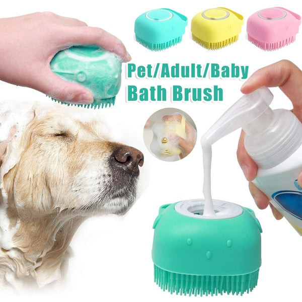 2-in-1 Pet Bath & Massage Brush